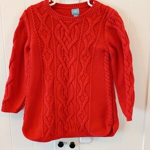 GAP Girls Vibrant Red Cable Knit Sweater